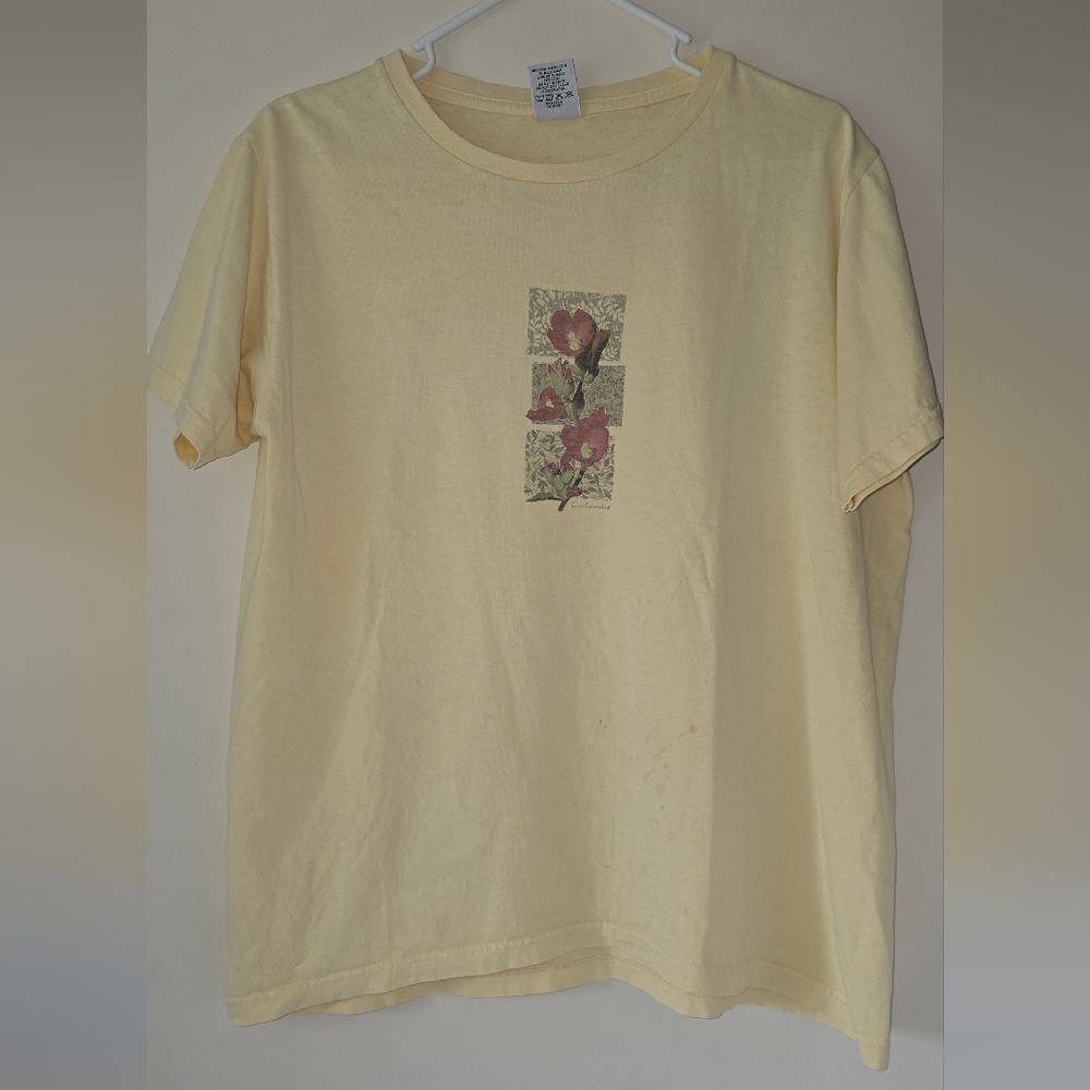 Columbia Butter Yellow 100% Cotton T-shirt
